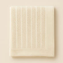 Load image into Gallery viewer, Cashmere Ivory Knit Baby Blanket