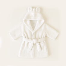 Load image into Gallery viewer, Hydrocotton Baby Robe & Olivewood Brush Gift Set