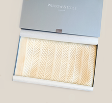 Load image into Gallery viewer, Cashmere Ivory Knit Baby Blanket
