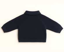 Load image into Gallery viewer, Nehru Cardigan and Arlo Plush Toy Rattle New Baby Gift Set
