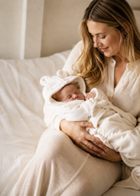 Load image into Gallery viewer, Hydrocotton Baby Robe &amp; Olivewood Brush Gift Set
