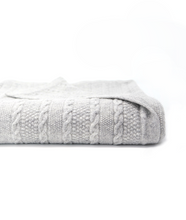 Load image into Gallery viewer, Cashmere cable knit blanket
